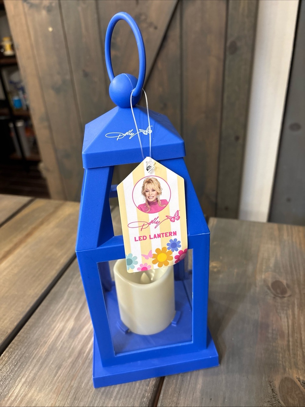 Dolly Parton New  Blue LED Table Lantern